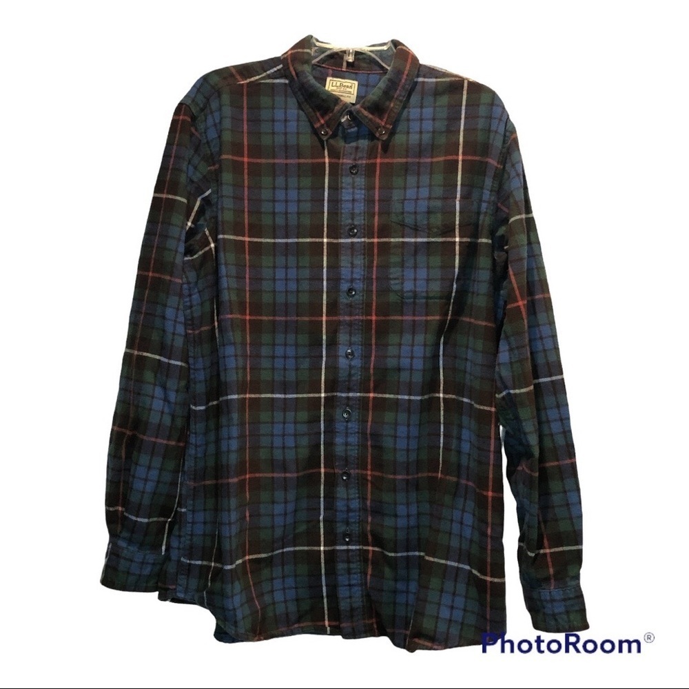 L.L. Bean Traditional fit Plaid Flannel-Large Tall